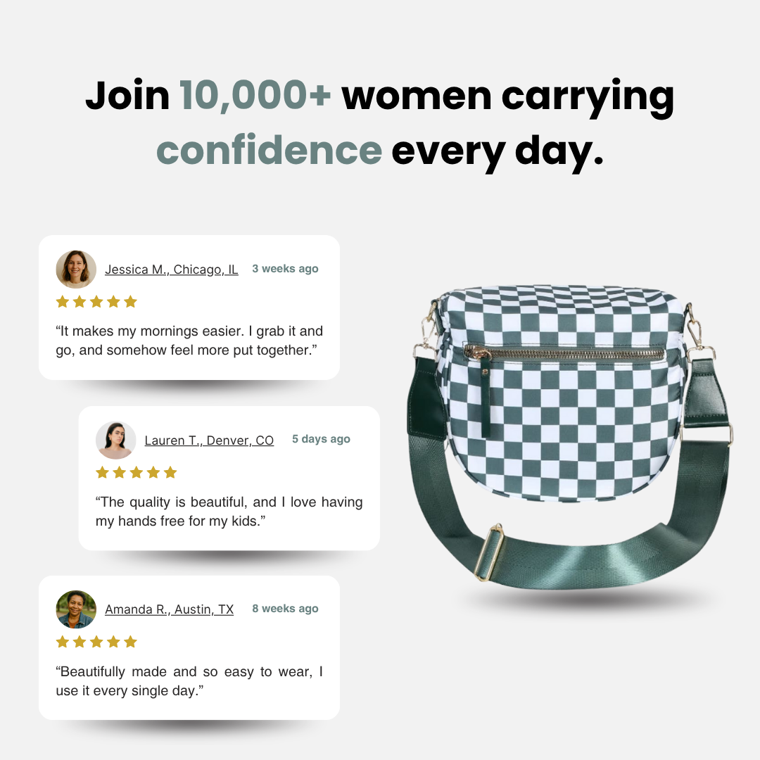 Arden & Rae - Grace Checkered Crossbody Bag