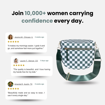 Arden & Rae - Grace Checkered Crossbody Bag