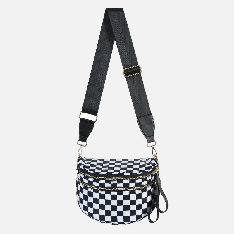 Arden & Rae - Grace Checkered Crossbody Bag