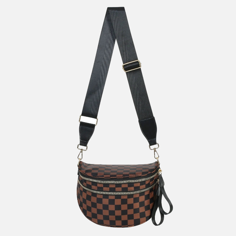 Arden & Rae - Grace Checkered Crossbody Bag