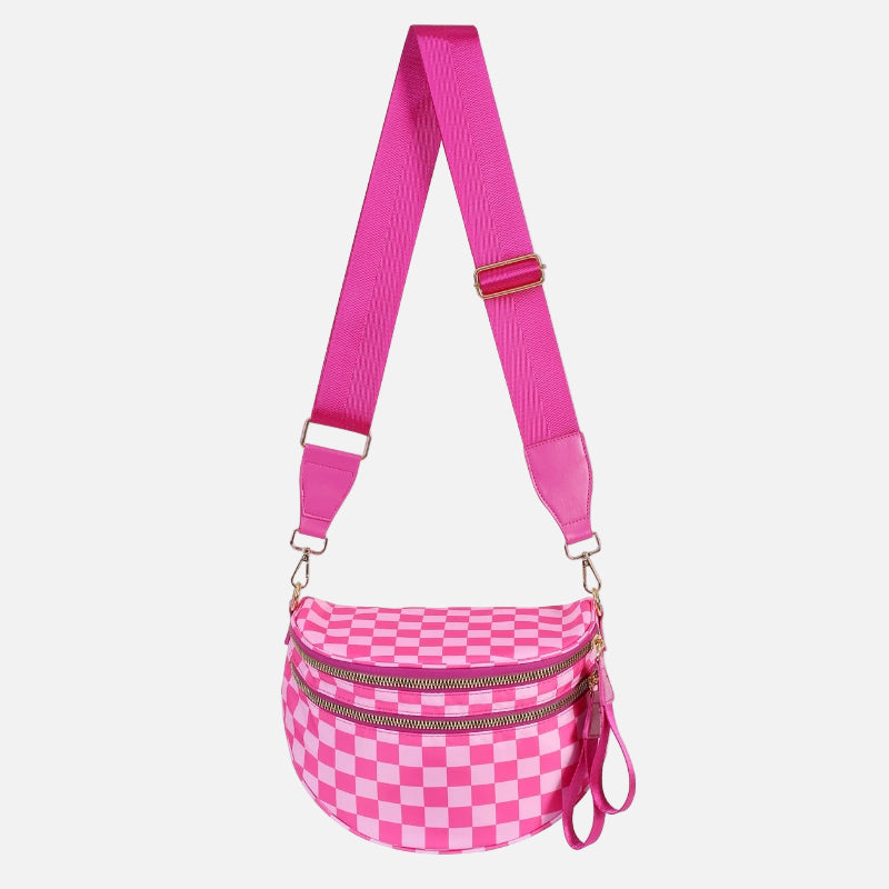 Arden & Rae - Grace Checkered Crossbody Bag