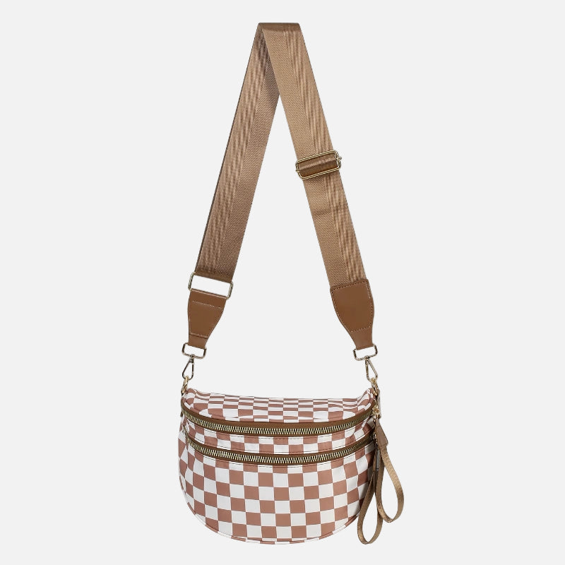 Arden & Rae - Grace Checkered Crossbody Bag